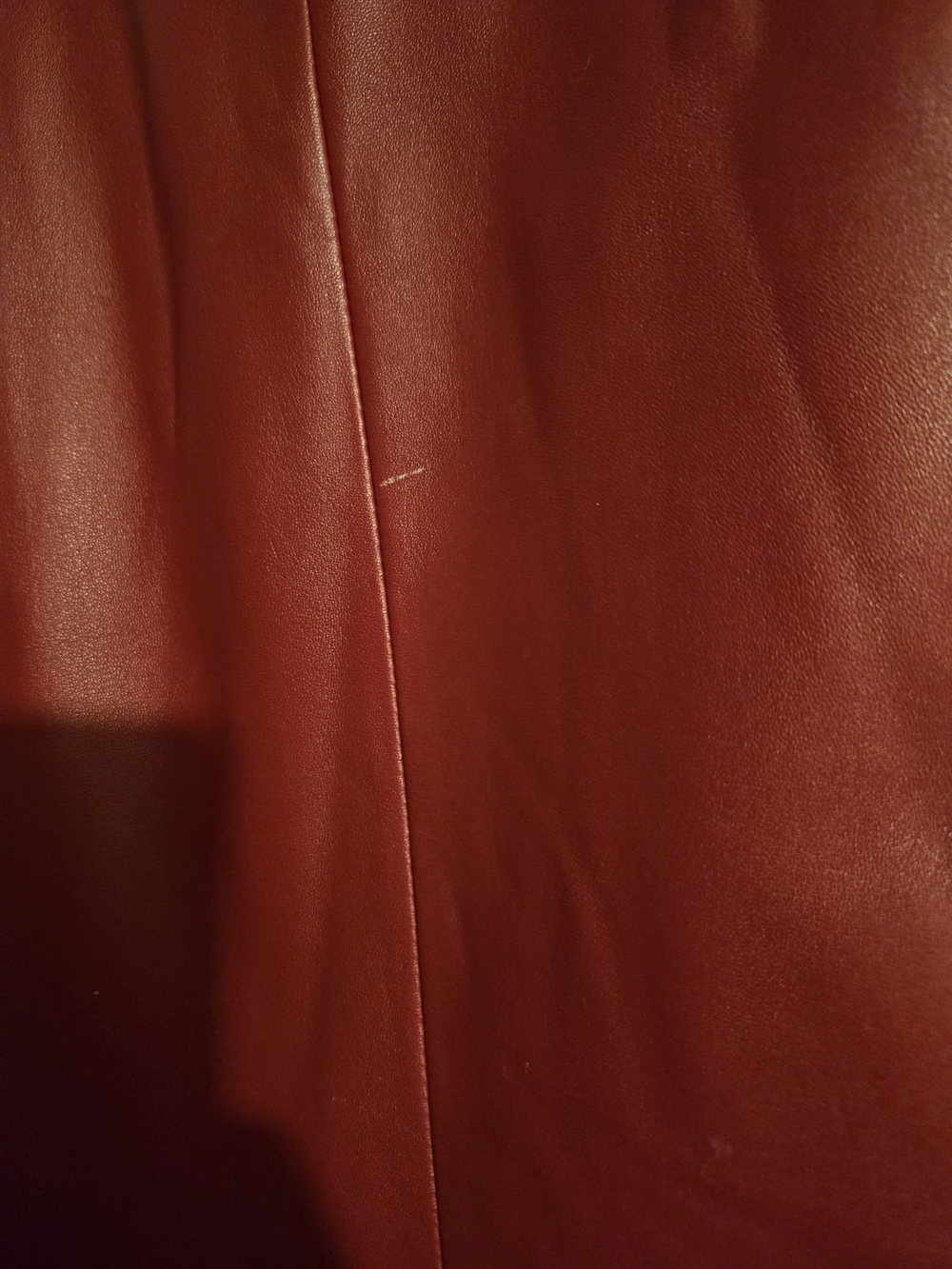 Preston & York Deep Red Leather Zip-Front Jacket 2x - Picture 6 of 7